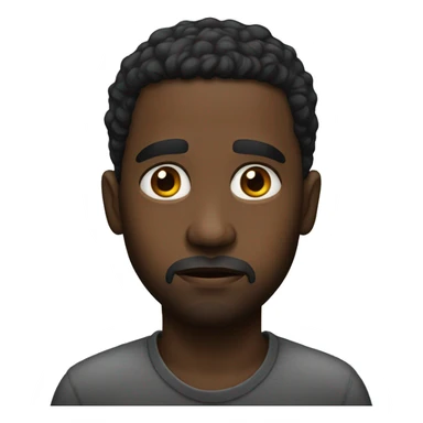 photorealistic sad black man sticker