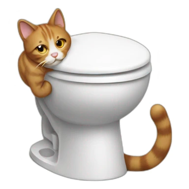 a cat pooping sticker