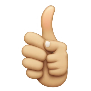 A thumbs up with a middle finger on the thumb sticker