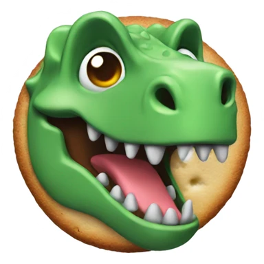Dinosaur cookie sticker