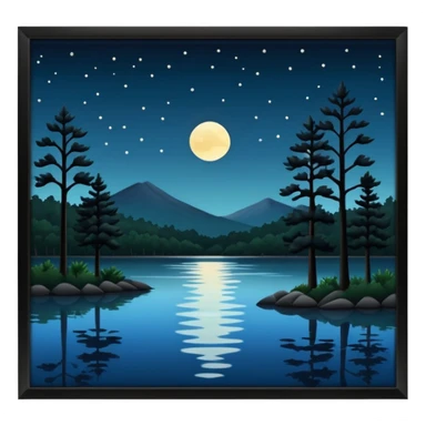 arkansas lake in the night sticker