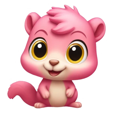 Cute little pink squirrel  sticker