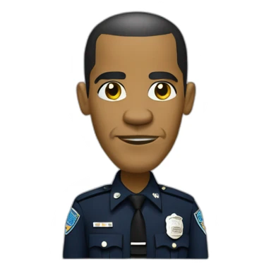 barak obama police  sticker