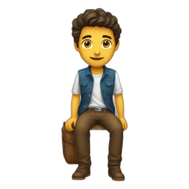 Hombre joven amante del senderismo sticker