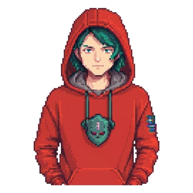 red team hacker with digital code background sticker