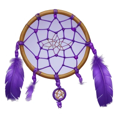 dream catcher with purple feathers sticker