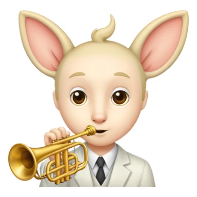 Character with trumpet-shaped ears sticker