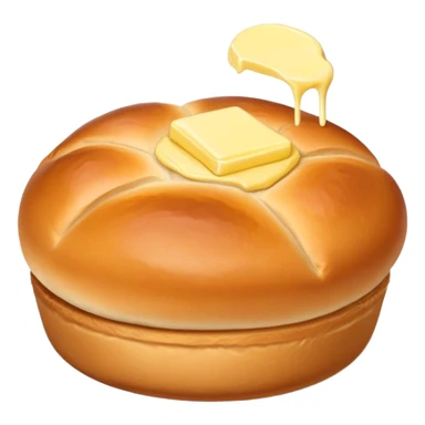 Kartoffelbrötchen with a small pat of butter sticker