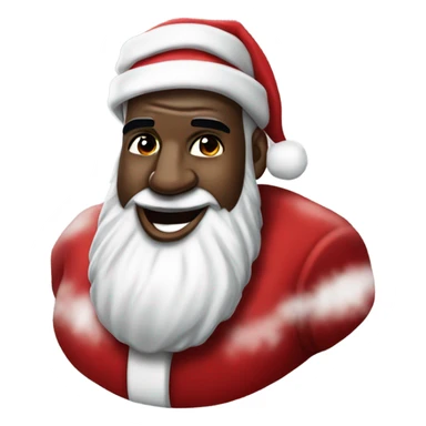 LeBron James as Santa sticker