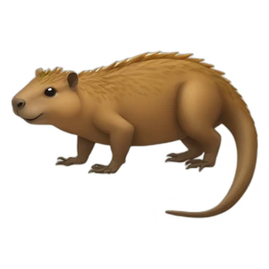 Capibara sur un crocodile sticker
