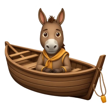 Donkey in boat sticker