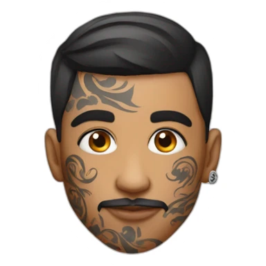 Amir Tataloo With Full Face Tattoo sticker