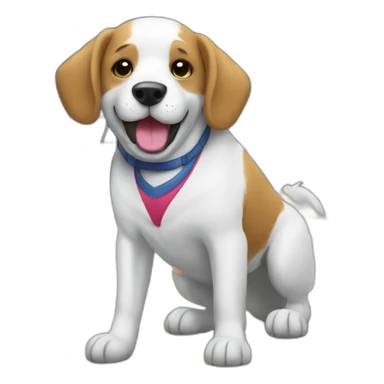 dog-playing-volleyball-setter sticker