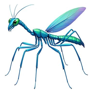 blue mantis sticker
