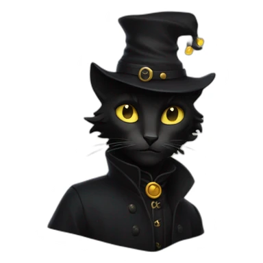 Chat noir sorcier sticker
