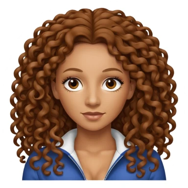 Mel B with brown long curly hair sticker
