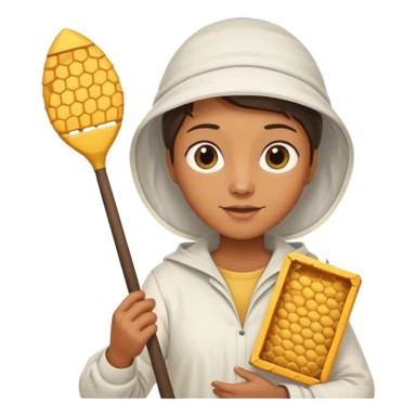 beekeeper white cloth sticker