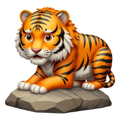 Tigre adulto feroz con la cara mas real no de caricatiraen la cima  sticker