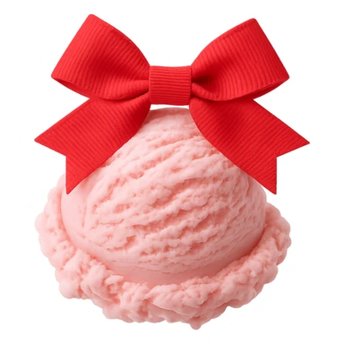 Bow ice cream, remove background sticker