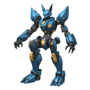 Futuristic mechanical lucario-mecha full body sticker