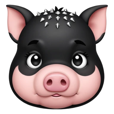 Emo pig sticker