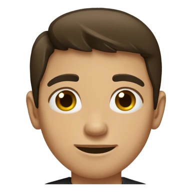 Brunette boy in black shirt sticker