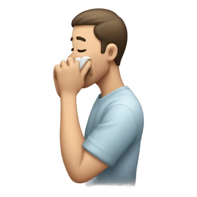 Sneezing in arm sticker