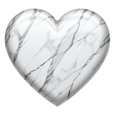 white heart with a marble texture sticker