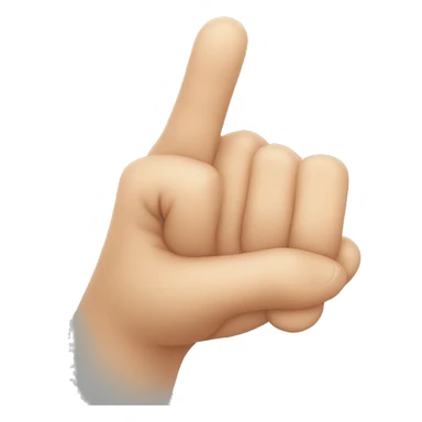 a finger pointing downward sticker