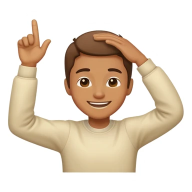 person dabbing sticker