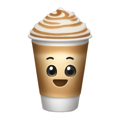 Latte in a to go cup  sticker