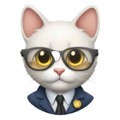detective cat sticker