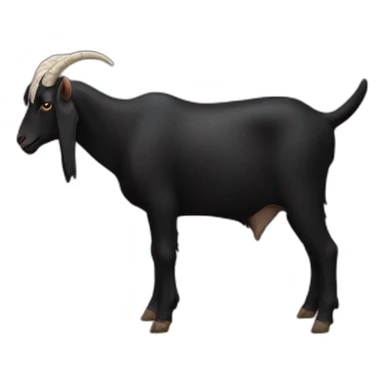 black goat full profile side sticker