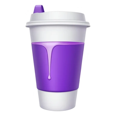 White solid paper cup filled with lean sticker