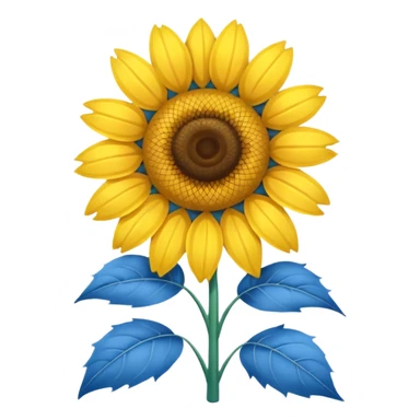 blue tiny sunflower sticker