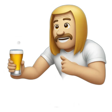 Une personne qui fait du ping-pong en buvant une bière sticker