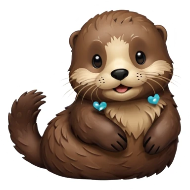 Adorable sea otter sticker