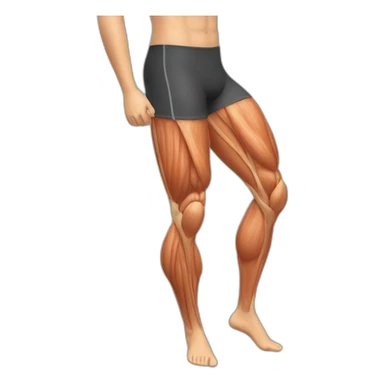 Hamstring muscle sticker