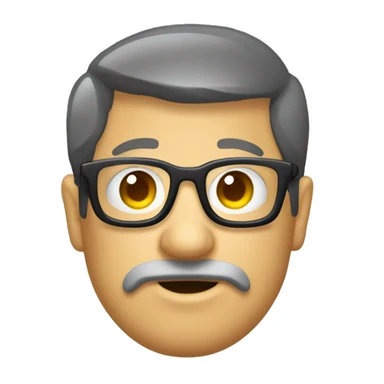 informatico moreno GORDO con lentes sticker