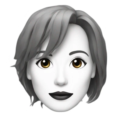 Mylène Farmer en mousquetaires noir et blanc sticker