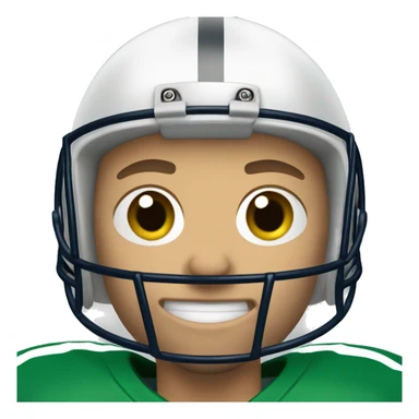 A caucasian football player sticker