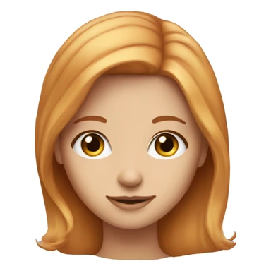 long strawberry blonde haired girl with hazel eyes sticker