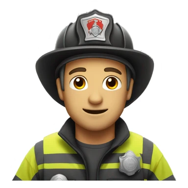 A firefighter with the face of my friend sticker