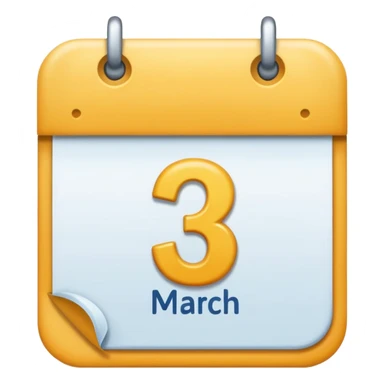 marzo 1 fecha sticker