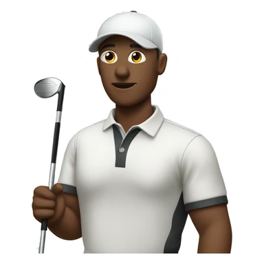 Person playing golf without an arm sticker