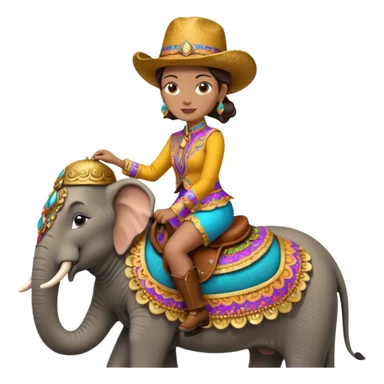 lady Rider on elephant sticker