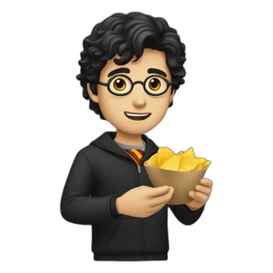 Harry potter eating chips and salsa sticker