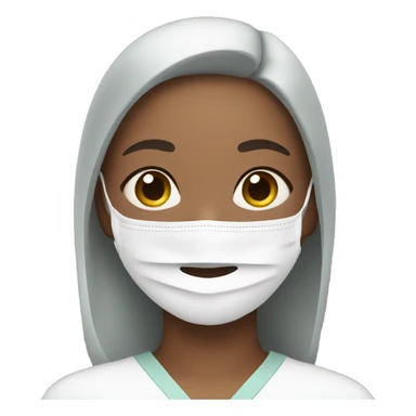 girl with facemask spa sticker