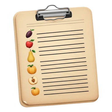 grocery list with beige tones, and black writing sticker