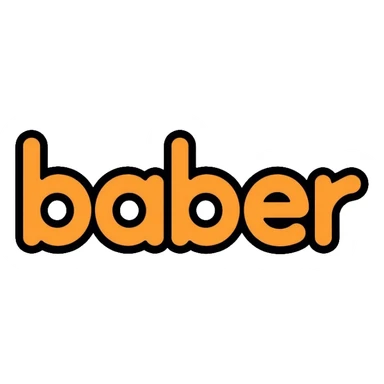 The text "baber" sticker